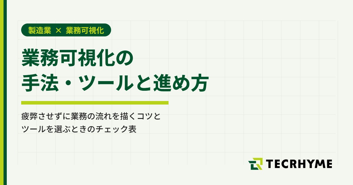 業務可視化の手法・ツールと進め方